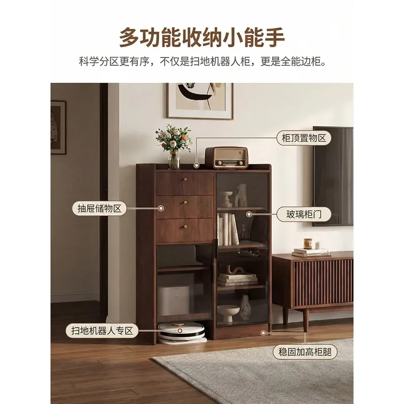 Medieval style sweeping robot locker living room base station storage cabinet housekeeping cabinet locker sofa side cabinet cust