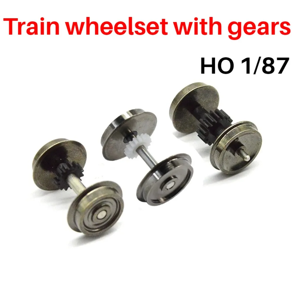 

HO Type 1/87 Gauge Metal Wheel Hub Upgrade DIY and Gear DC Wheel Set Accessories Universal Wheel Accessories for Electric Trains