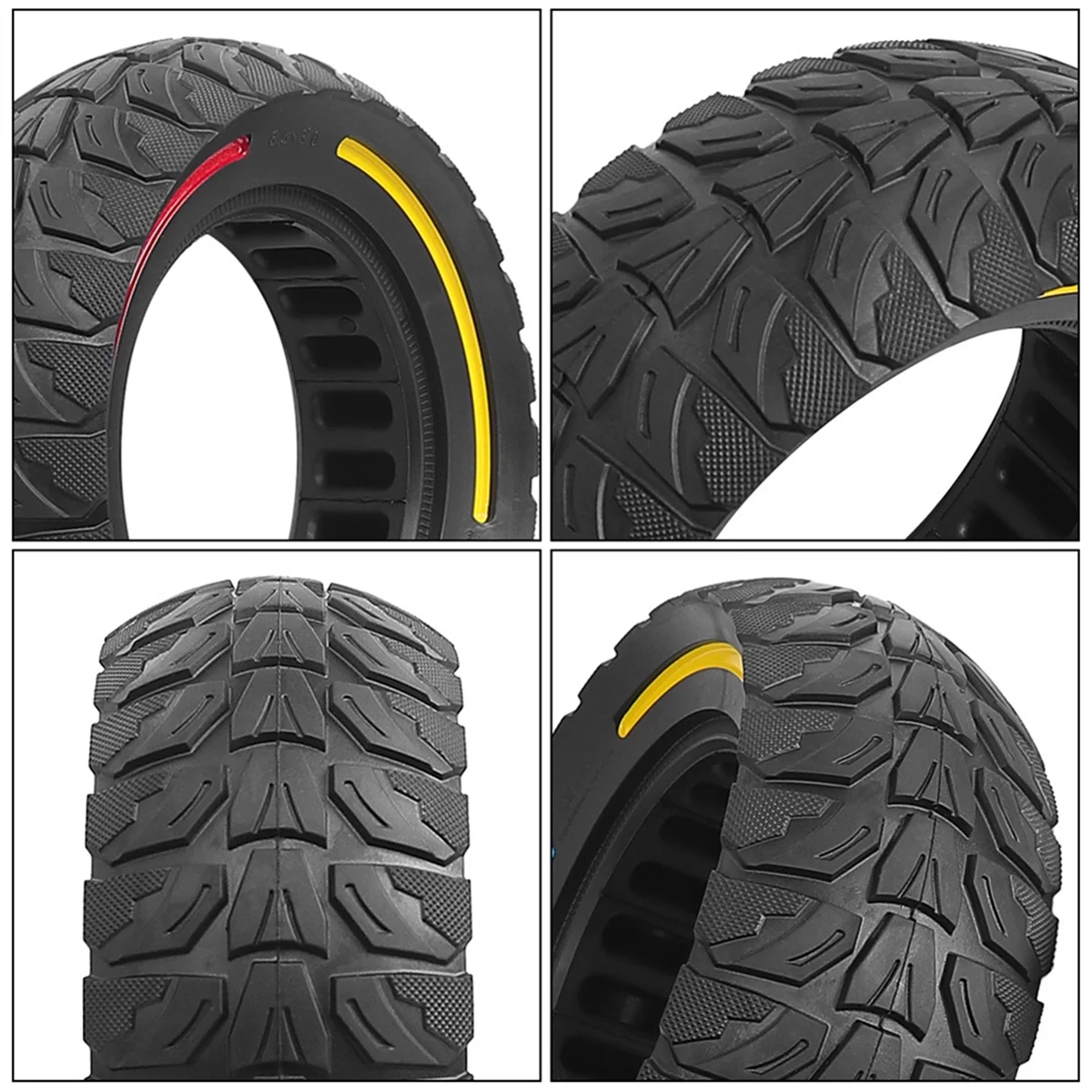 AA74 8.5x3.0 ثقب الإطارات الصلبة 80/65-6 كشط لـ 8 9+ /Zero8 9 ملحقات إطارات سكوتر كهربائي