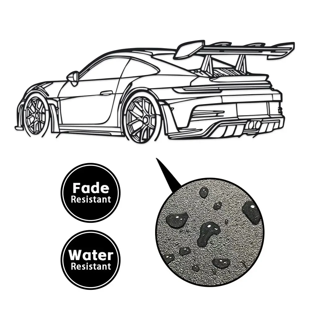 1 pièce Décoration murale en métal Supercar – Décoration moderne en fer en forme de voiture de course pour la maison, cadeau idéal pour les passionnés de voitures