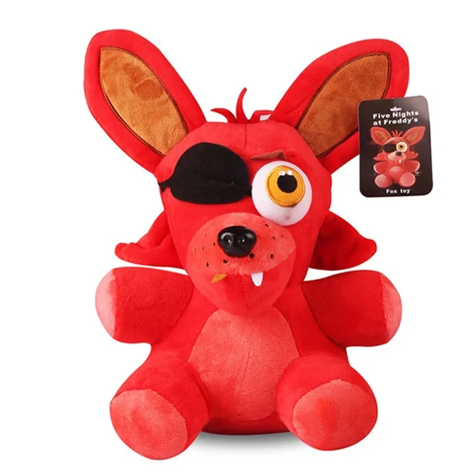 18cmの可愛いノボ・Fナフアニメぬいぐるみ、漫画のフレディ、ぬいぐるみのクマ、スライ、ウサギ、動物のぬいぐるみ