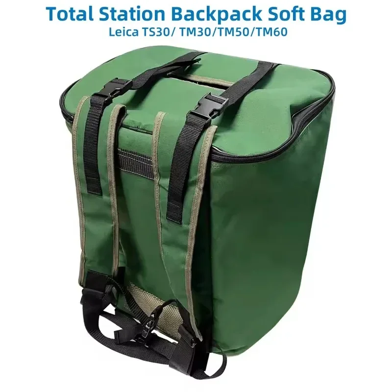 Green Color Soft Kit Backpack Handbag for Leica TS TM30 50 60Total Station Survey Bag