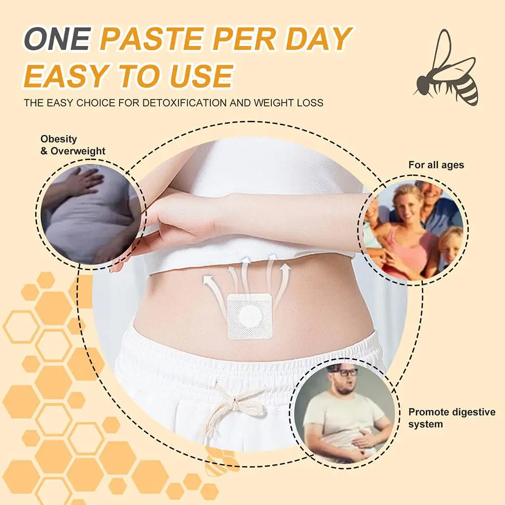 Lot Bee Slimming Patch Belly Slimming Patch Lose Weight Detox Abdominal Navel Sticker Fast Burning Fat Improve Stomach