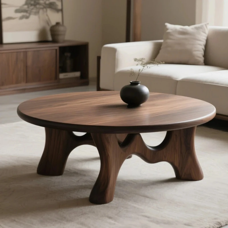 X-S New Chinese style, solid wood coffee table, modern simple small apartment family living room tea table HG