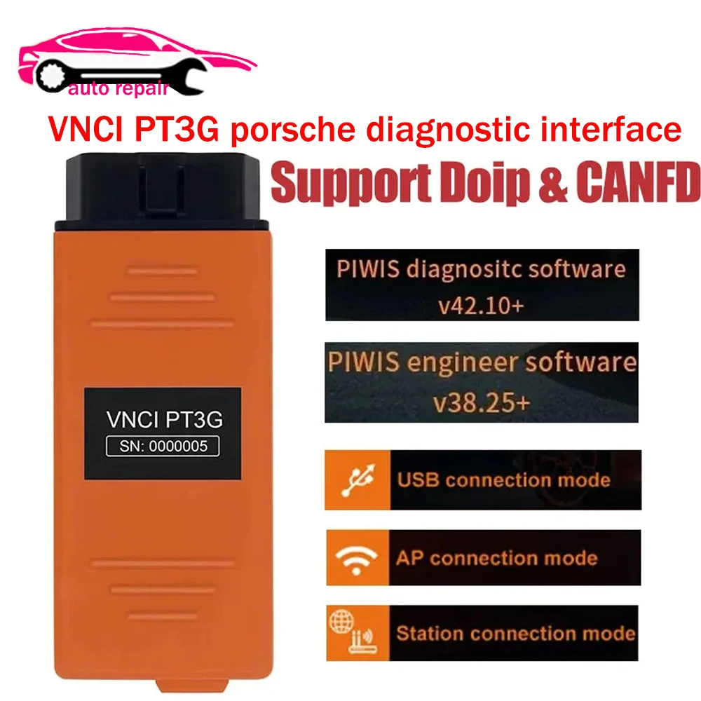 2024 New VNCI PT3G For Porsche Diagnostic Scanner Interface Compatible with Original PIWIS Software Drivers Plug and Play