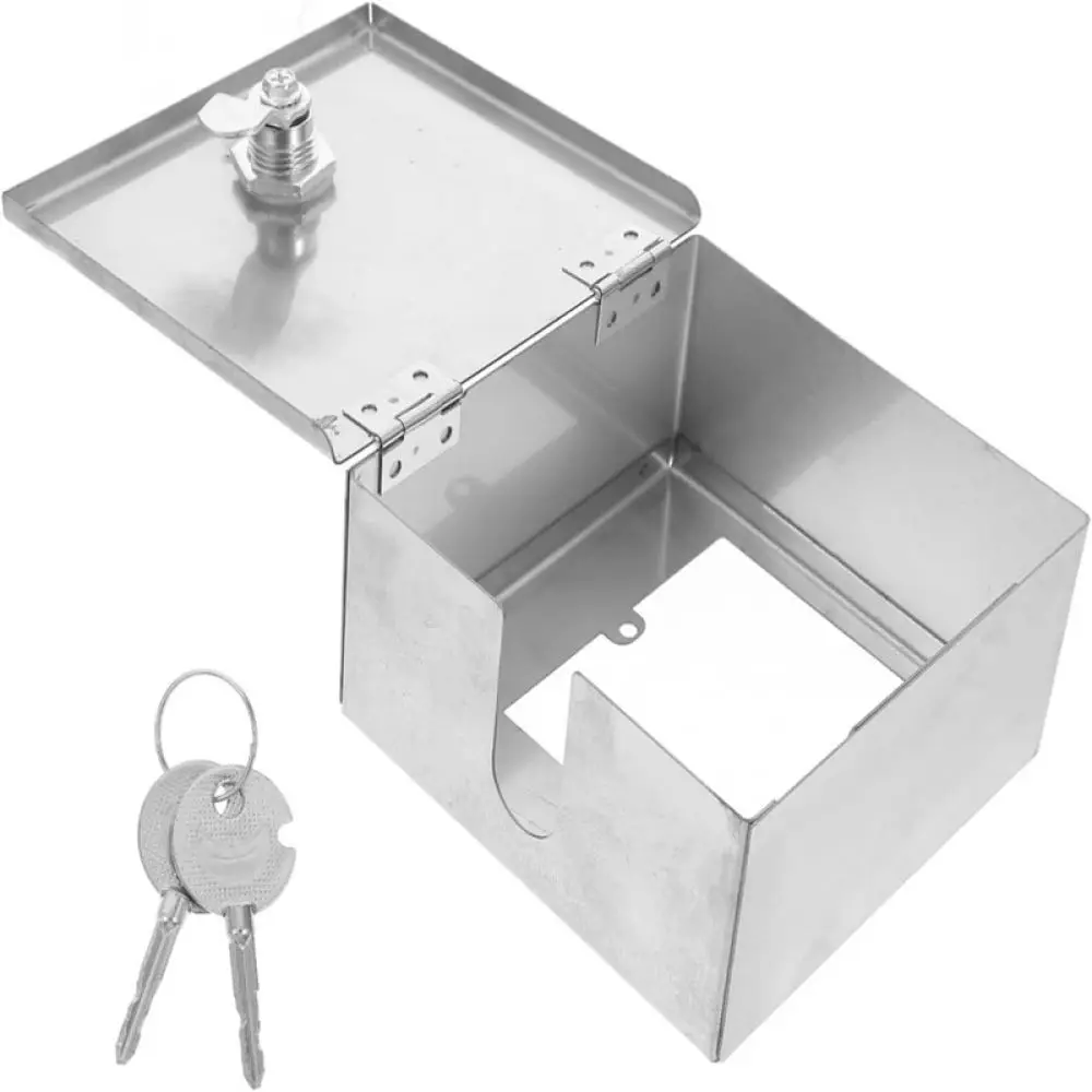Durable Stainless Steel Outdoor Charging Point Guard Box With Combination Security Lock For Electric Scooters