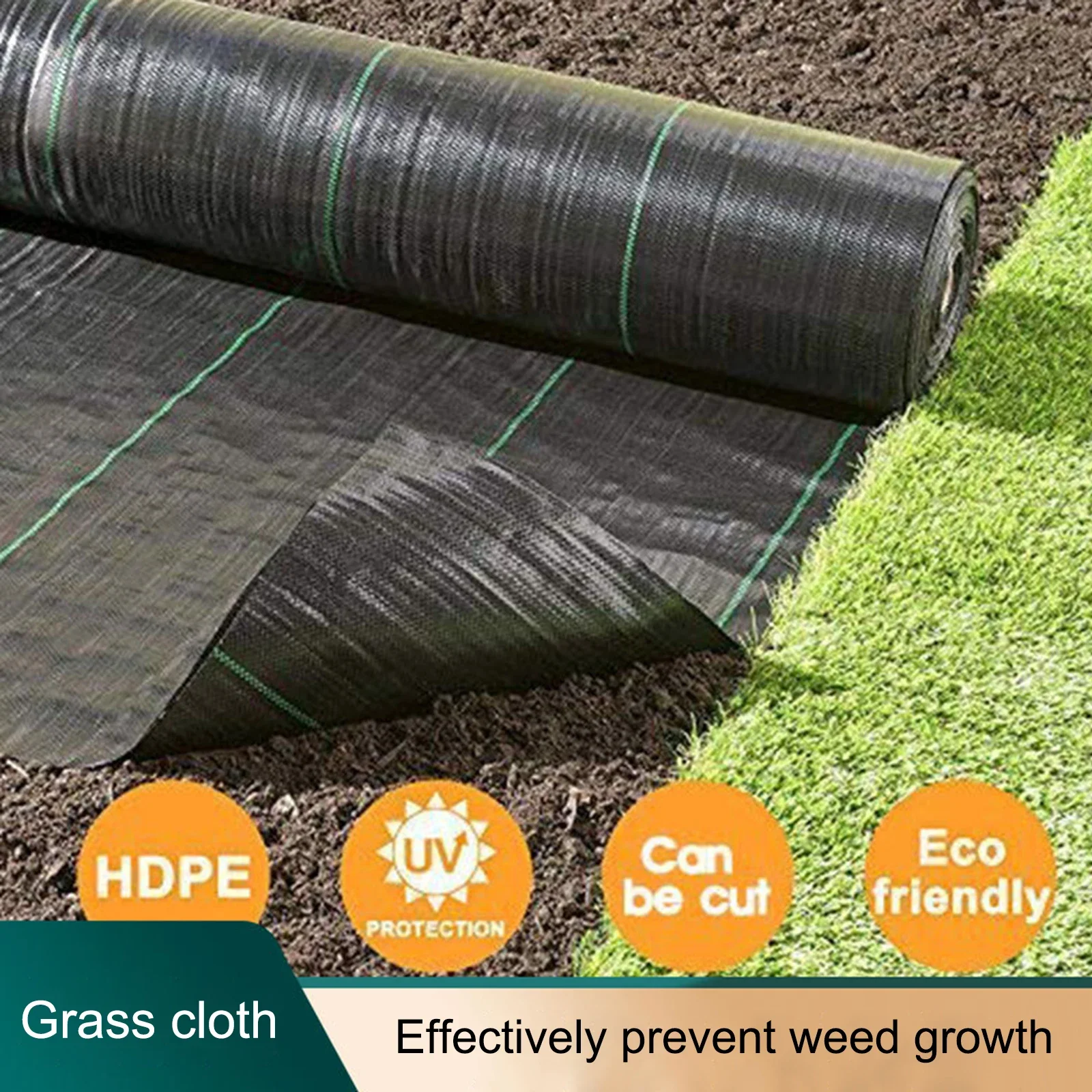 

Weed Membrane Garden Landscape Fabric Anti Grass Cloth Strong Breathable Plastic Mulch Thicker Durable Ground Cover Sheet Mat