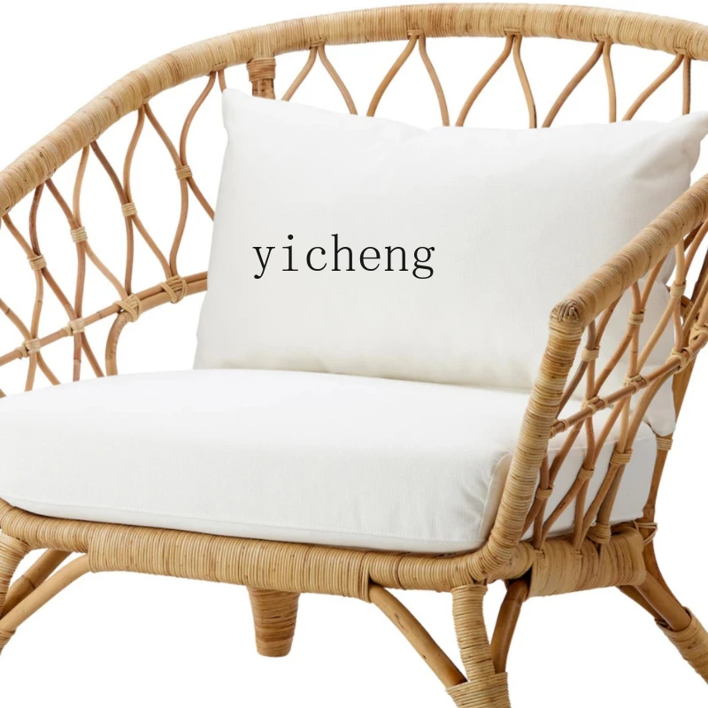 Zf Rattan Chair Single Sofa Indonesia Natural Woven Cane Chair B & B Combination