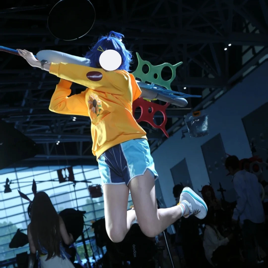 Anime Wonder Egg Priority Ohto Ai Cosplay Women's Sweatshirt Wig Halloween Party Clothing Hoodie Yellow Sunflower Pullover view 6