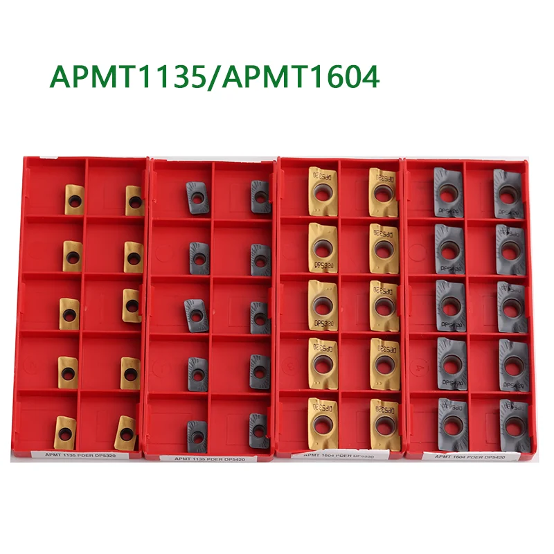 10pcs APMT1135 APMT1604 PDER DP5320 DP5420 Carbide Milling Inserts CNC Lathe Mill Cutter Turning Tool APMT 1135 1604 Blade