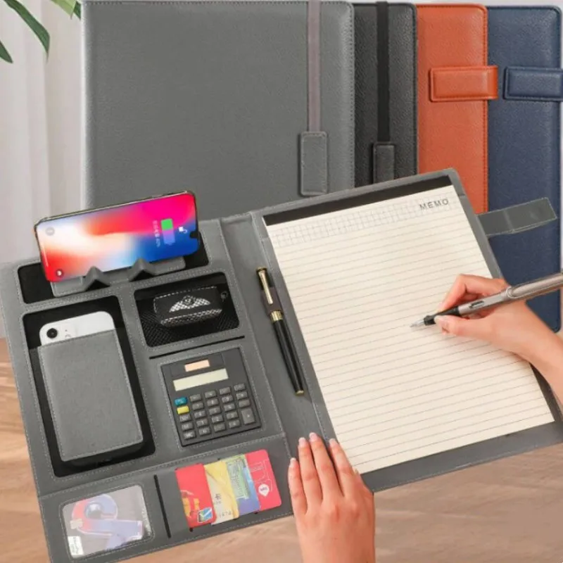 

Multifunctional A4 Conference Folder Business Stationery Folder Leather Contract File FoldersTravel Document Folder