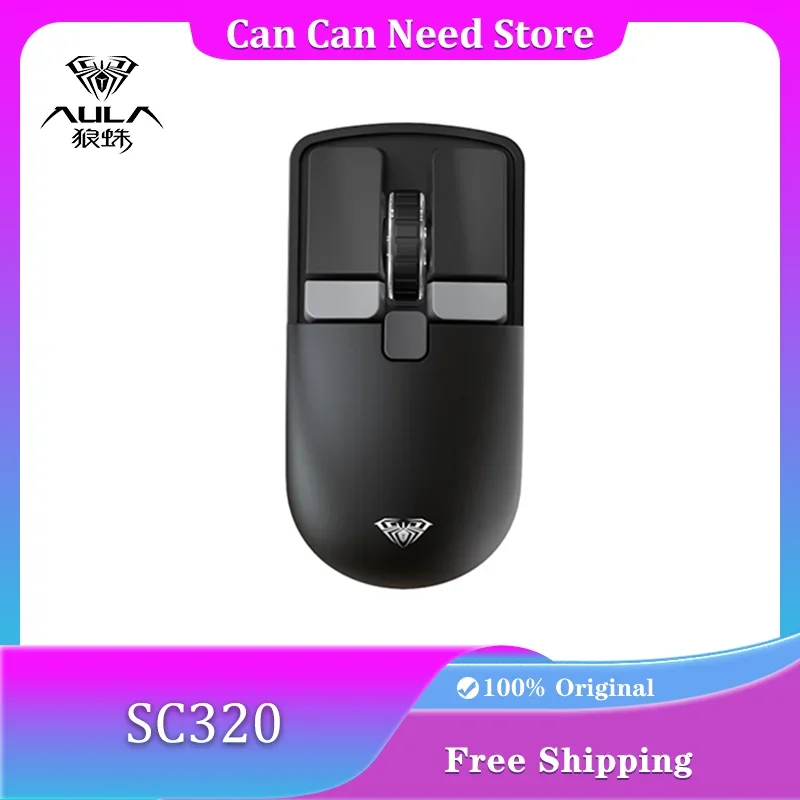 AULA SC320 Mini Mouse Bluetooth 2.4G Dual Mode Cute Rechargeable Portable Ergonomic Lightweight Mice Girls PC Laptop Office Mice