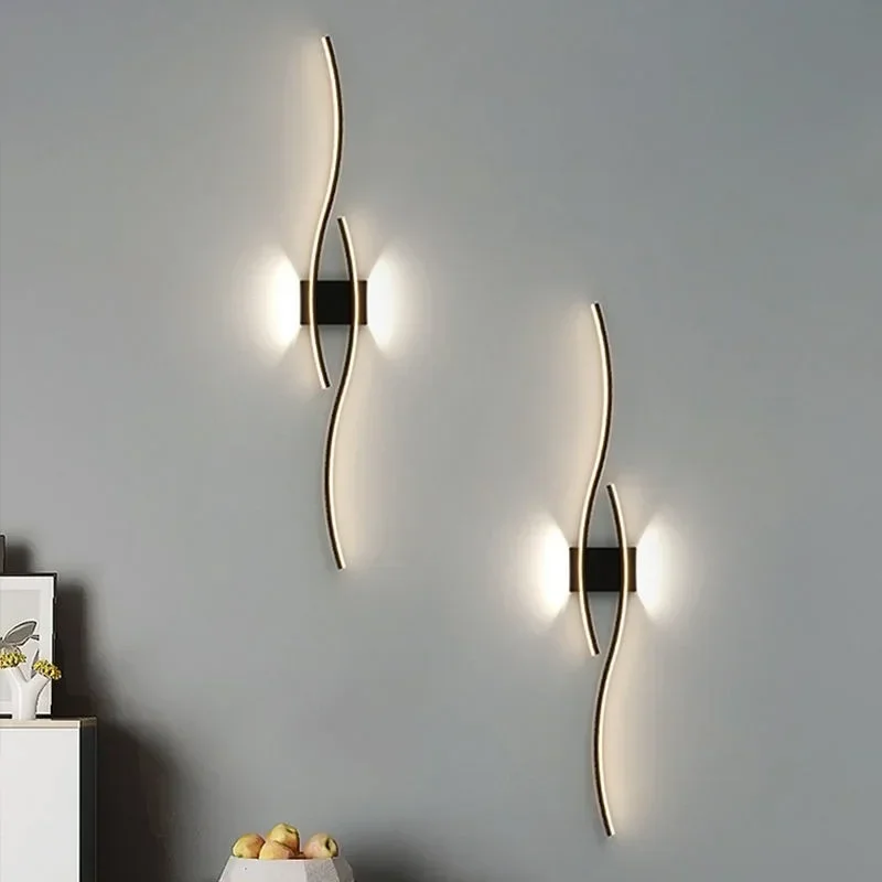 

Wall Lamp LED Long Strip 60/80 Wall Sconce Home Decora Living Room Background Restaurant Bedroom Modern Illumination Fixtures