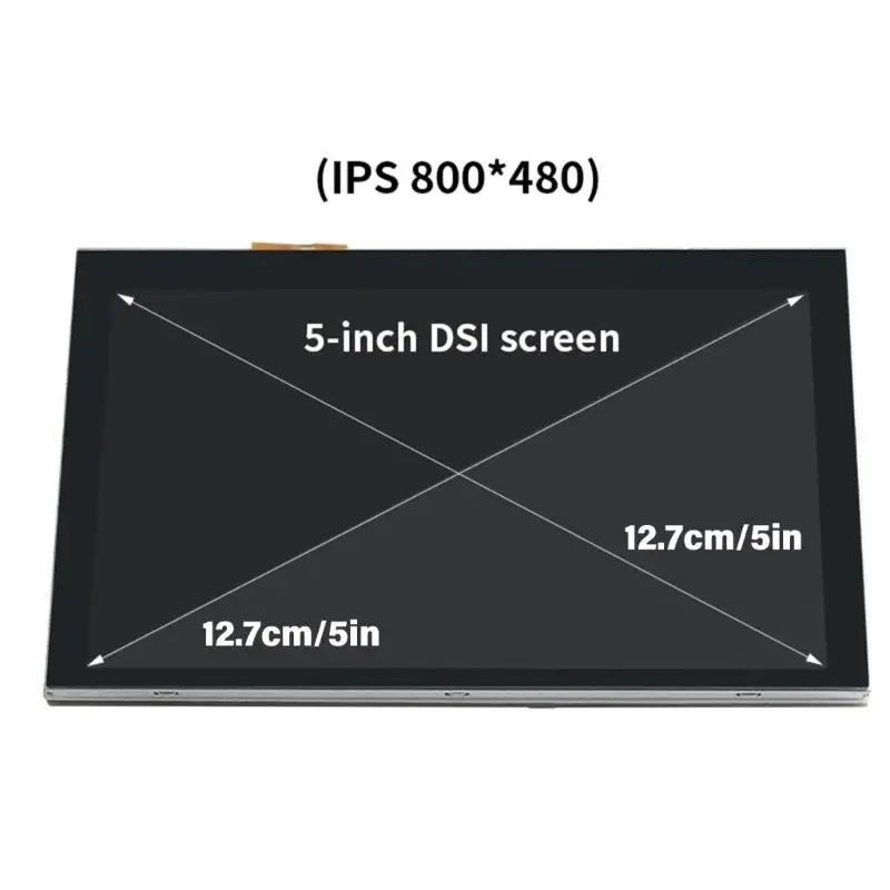شاشة R53C تعمل باللمس مقاس 5 بوصات، شاشة LCD مزودة بإمكانية اللمس للإلكترونيات 4B/3B+/3A+/3B/2B