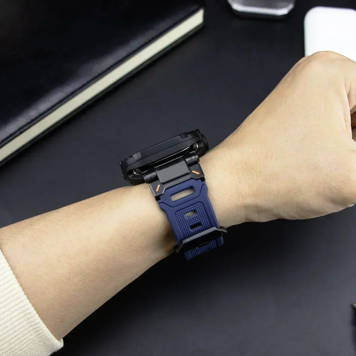 Strap+Case for Apple Watch Band Ultra 2 49mm 44mm 45mm TPU Protector Case Cover Silicone Bracelet for IWatch Series 9 8 7 6 5 4 image 5