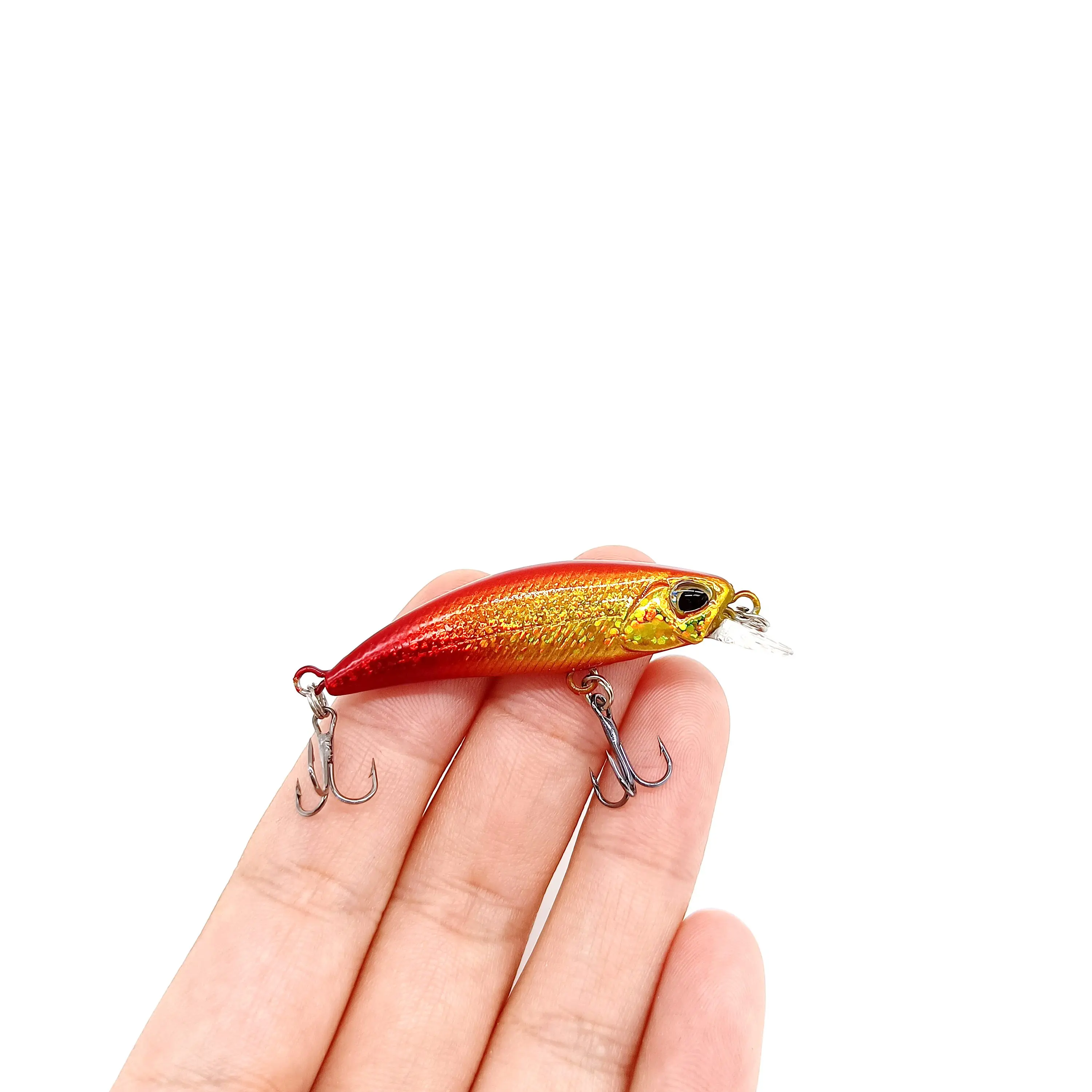 DUODUOYU 1PCS Mini Sinking Minnow Fishing Lures 3g/55mm Artificial Plastic Hard Bait Wobblers Fishing Tackle