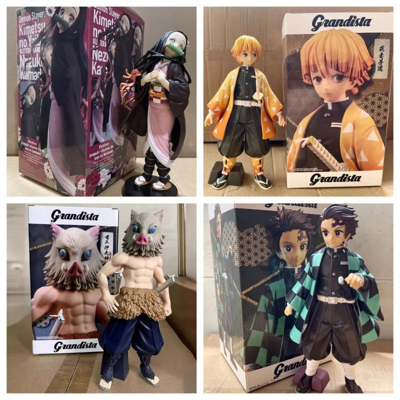 

22cm Anime Demon Slayer Kimetsu No Yaiba Figure Kamado Tanjirou Action Figure Agatsuma Zenitsu Nezuko Warrior Model Assembly Toy