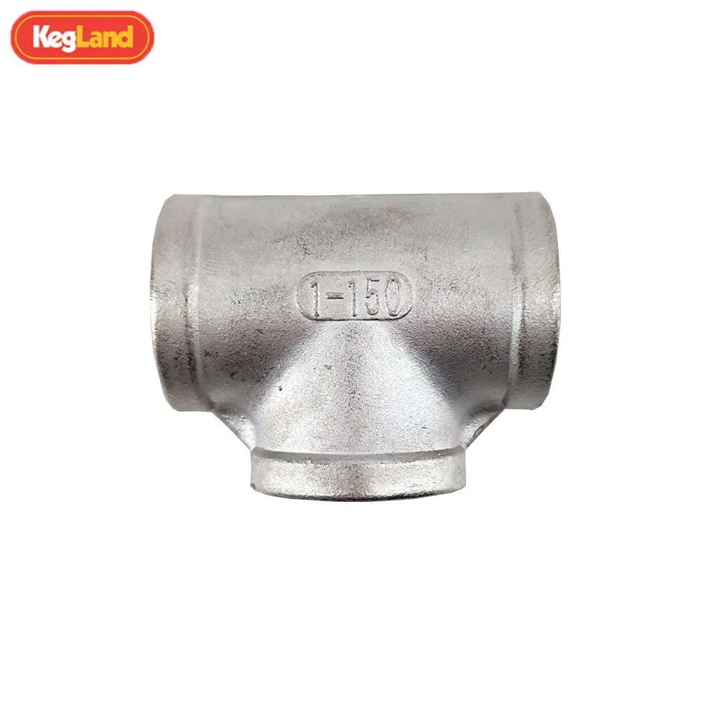 KegLand 1 Inch BSP Thread Stainless Equal Tee with Internal Connector Beer Home Brewing Aceesory