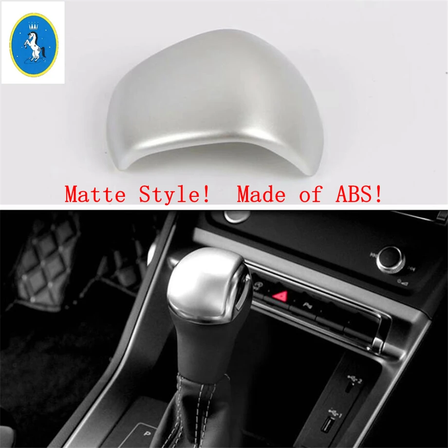 

Для Audi Q3 F3 2019-2024 ABS автоматическая ручка переключения передач, ручка переключения передач, аксессуары для гандбола, накладка из АБС-пластика, матовая/углеродное волокно