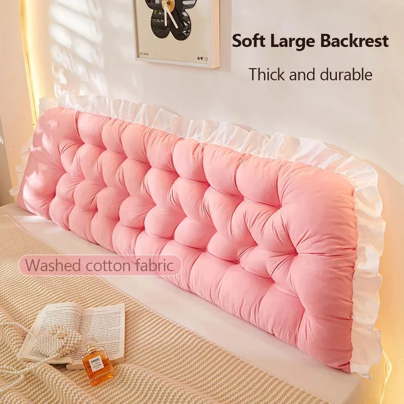 Bed Headboard Pillows Tatami Bedside Rectangular Cushion Soft Large Backrest Sleeping Body Pillow Support Bolster Room Decor