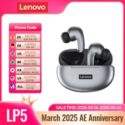 Lenovo LP5 TWS Bluetooth Earphone 9D Stereo HiFi Sports Waterproof Wireless Earbuds for iPhone 13 Xiaomi Bluetooth Headphones