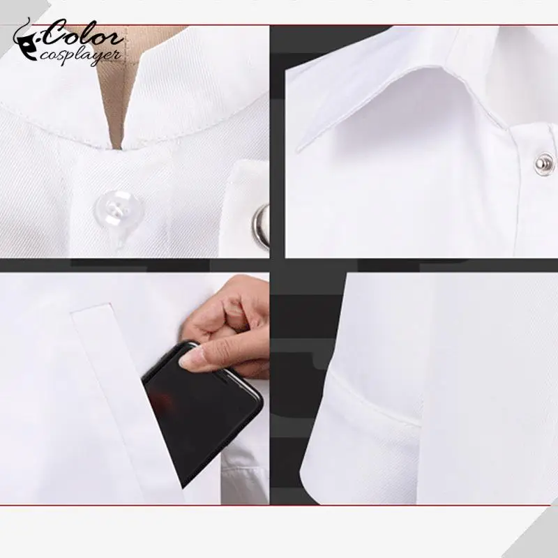 Color Cosplayer Japanese Anime White Trench Coat Pants Outfits Cosplay Anime Halloween Comic-Con Carnival Costumes Dress