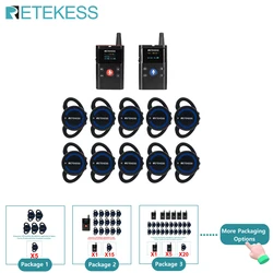 RETEKESS TT126R Tour Guide System Ear Receiver D-Shaped for Factory Training Riding Excursion Interpretation Conference Meeting