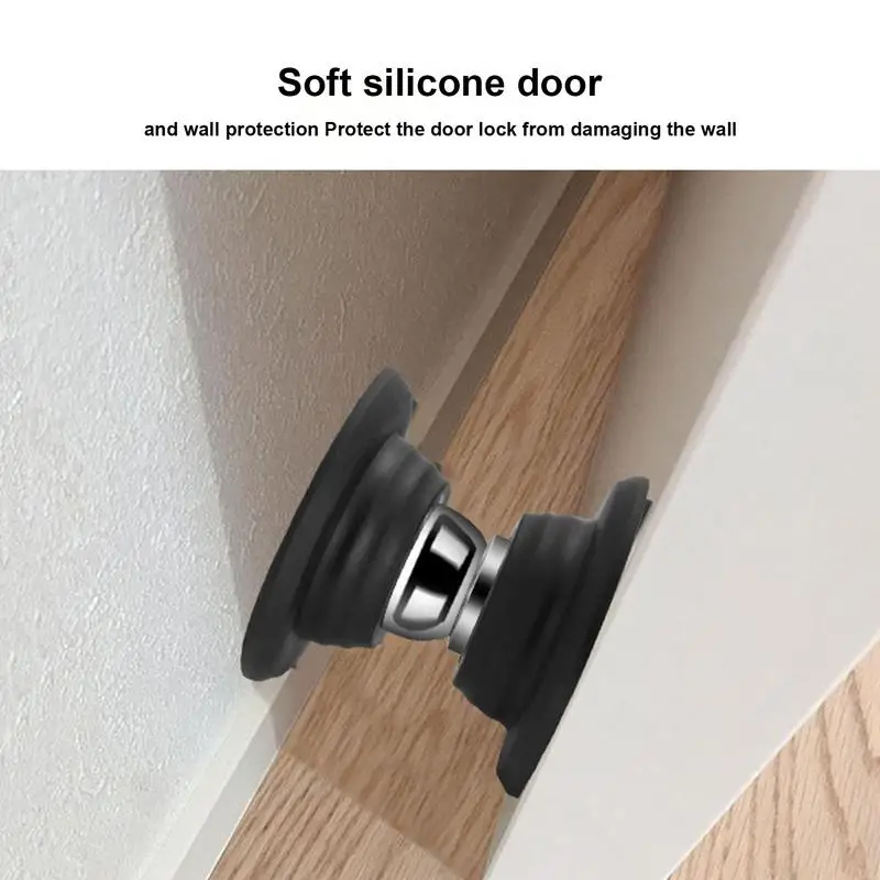 Silicone Door Stop Rolha Magnética, Anti Colisão Windproof Doorstop, Sucção sem Perfuração