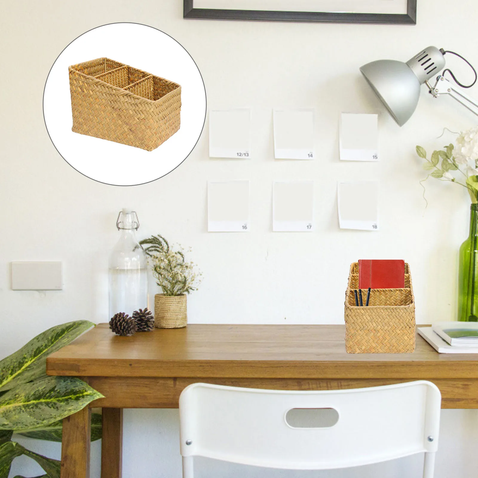 

Stackable Bamboo Storage Baskets Multifunctional File ganizer Woven Basket Container Decorative Boxes Home Storage Solution