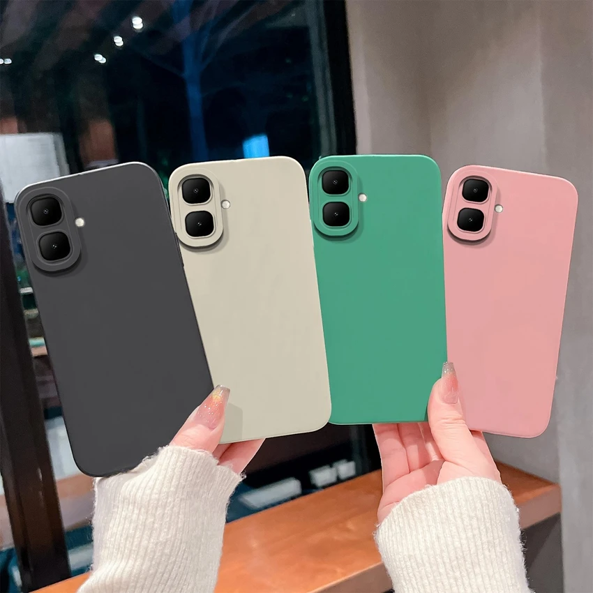 Para Infinix Smart 10 Funda de lujo de Color sólido de silicona mate carcasa antihuellas mejorada para Infinix Smart 10Plus Funda