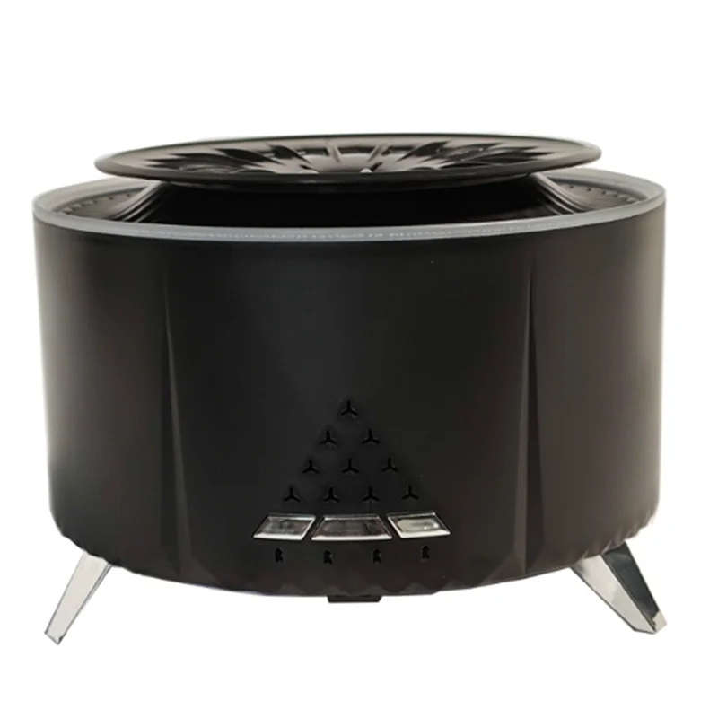 A97G para humidificador de volcán, difusor de llama, aceites aromáticos de fuego para el hogar, Mini anillo de niebla de medusas para fumar aire (C), enchufe europeo Dura