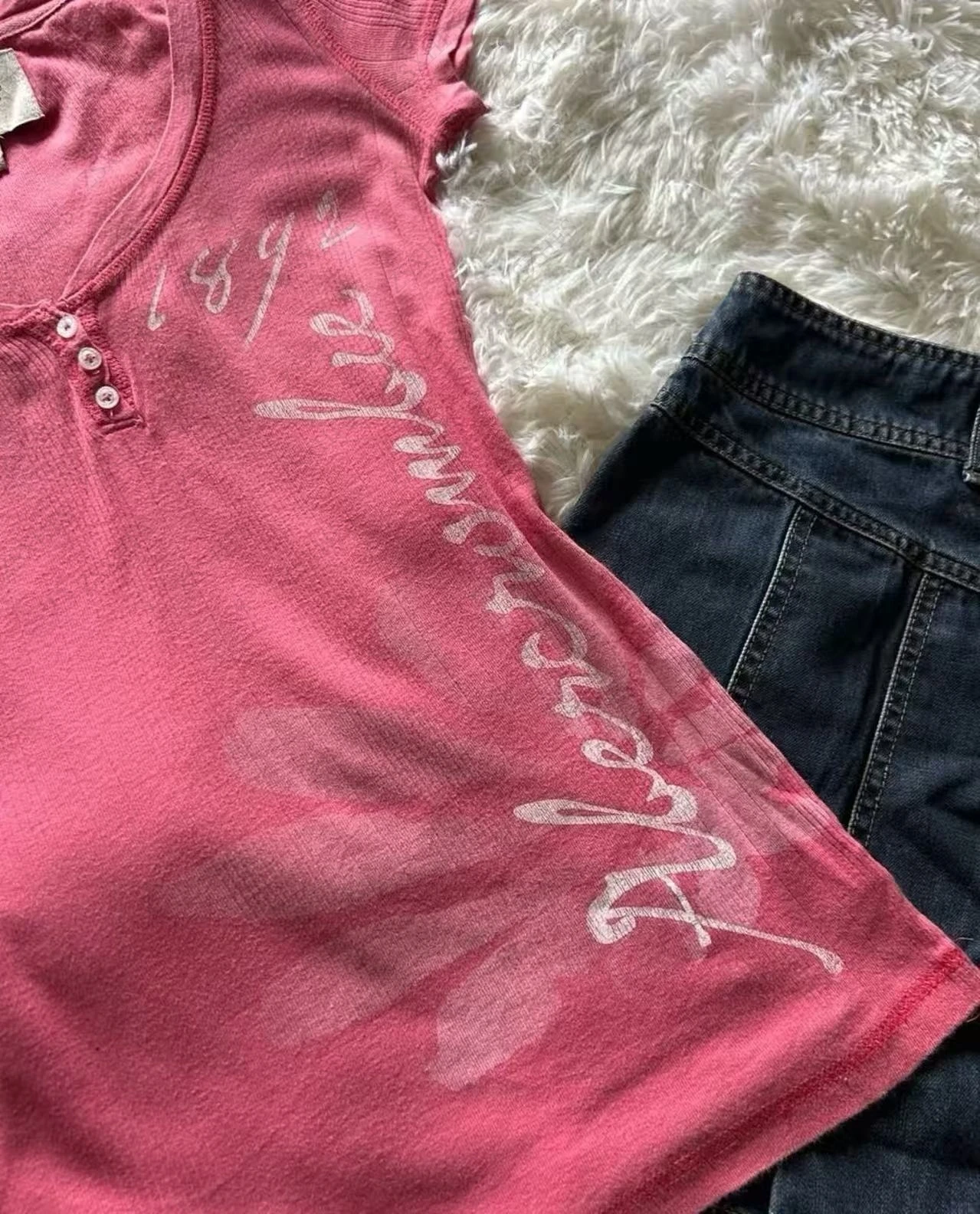 Pink T shirts Women Short Sleeve Slim Punk Kawaii Casual Graphic Tee Letter Korea T shirt Femme Fashion 2000s Y2k Crop Tops Emo