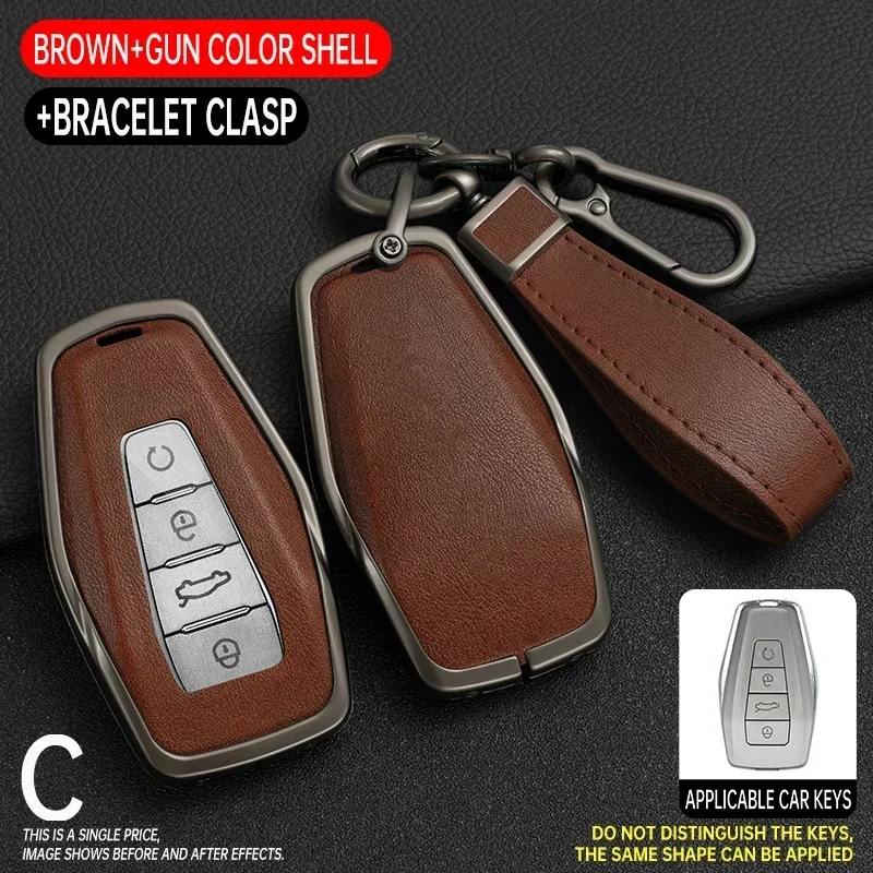 

Zinc Alloy Car Key Cover Case For Geely Coolray X6 X7 EX7 Geometry C Emgrand Global Kulrey Hawk GX7 Okavango NL3 SUV GT GC9