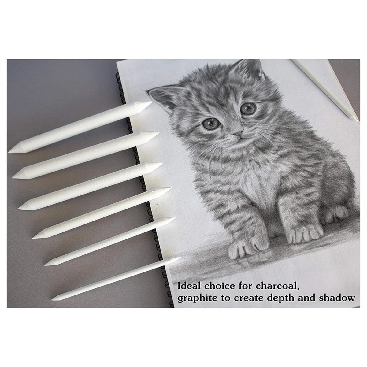 Gfc-12 шт. смешивающие пеньки и тортильоны, бумажные художественные блендеры с наждачной бумагой, точилка для карандашей, указатель для студенческого художника