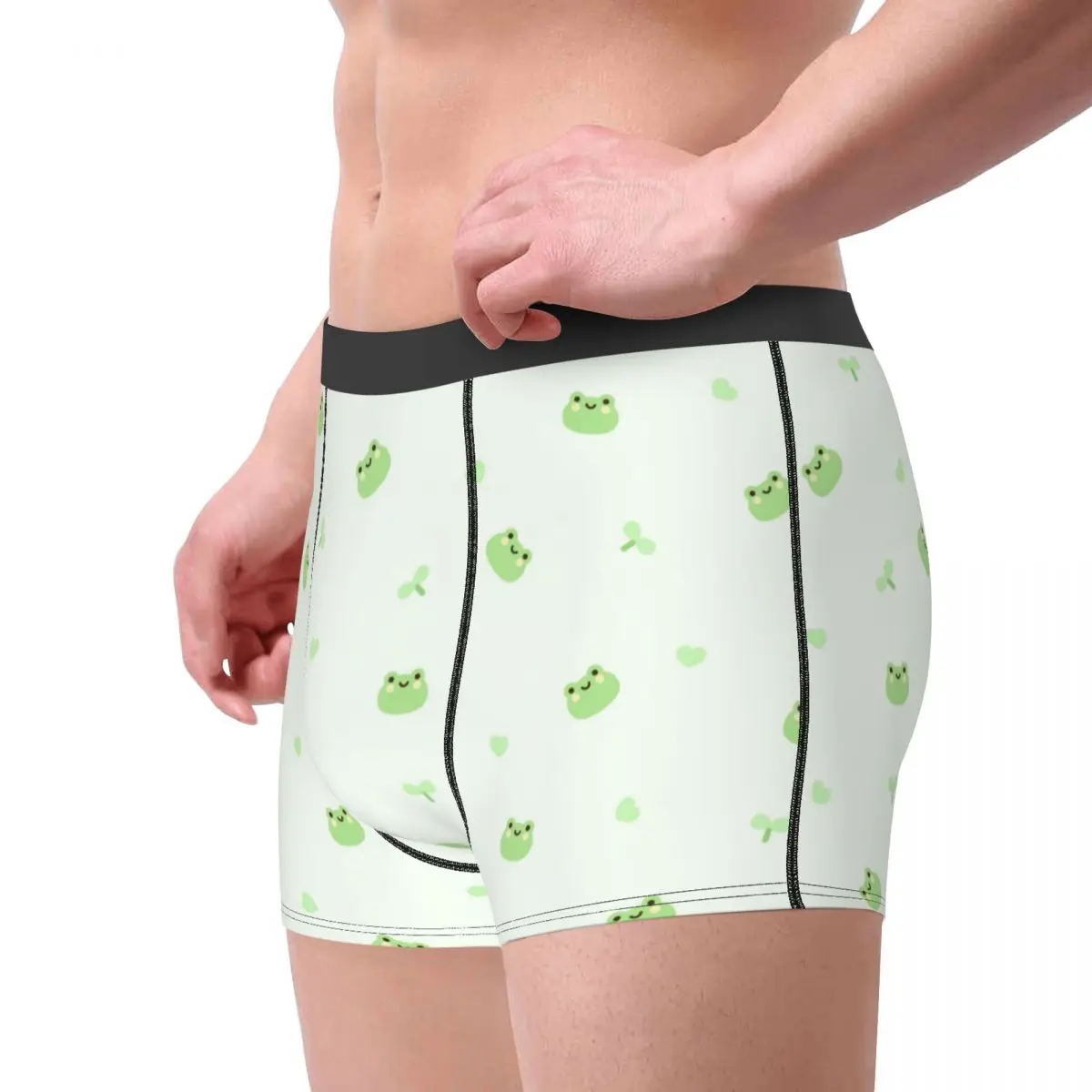 Men Frogs Pattern Underwear Frog Animal Novelty Boxer Briefs Shorts Panties Male Soft Underpants Plus Size