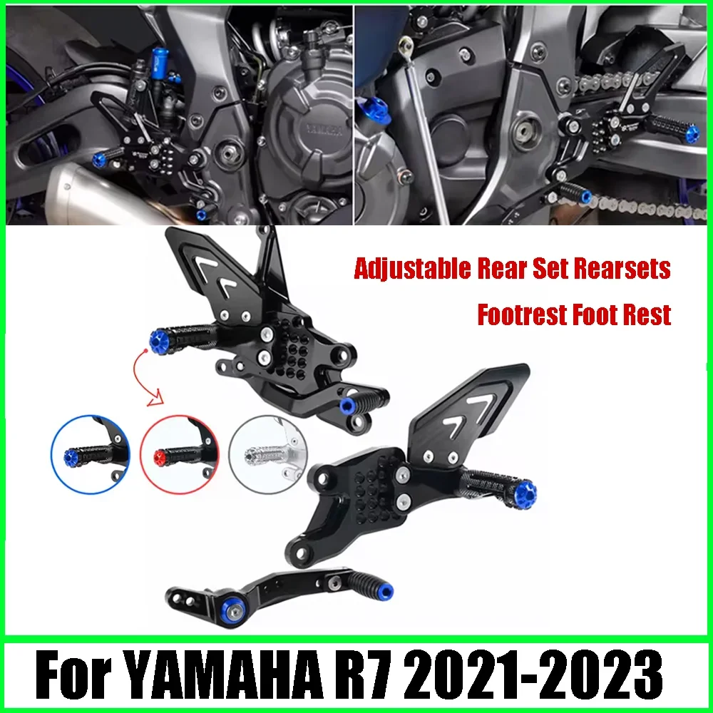 R7 Racing foot pedal For YAMAHA R7 CNC Adjustable Rear Set Motorcycle Rearsets Footrest Foot Rest for Improved Riding Position