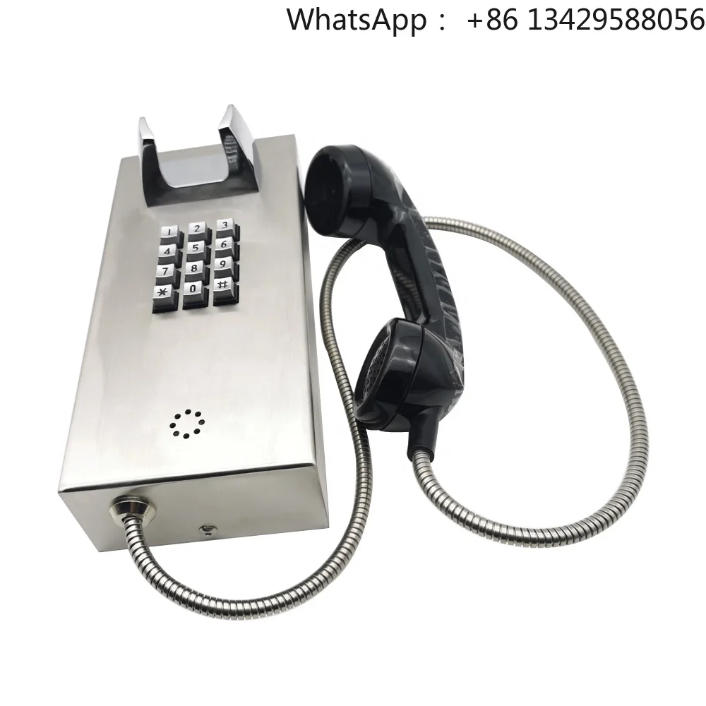 Vandal-Proof Waterproof PC+Stainless Steel Keypad Alarm Corded Industrial Telephone CE/FCC/ISO9001 Certifications for Prisons