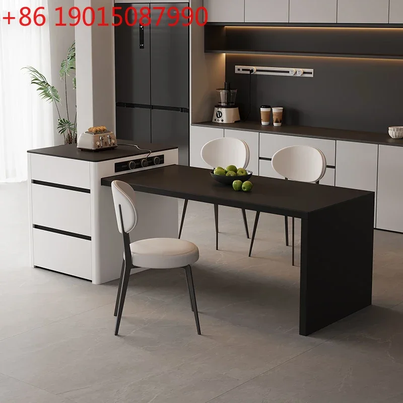Functional Socket Dining Table Luxury Nordic Organizer Island Restaurant Tables Kitchen Extendable Mesa Comedor Home Furniture