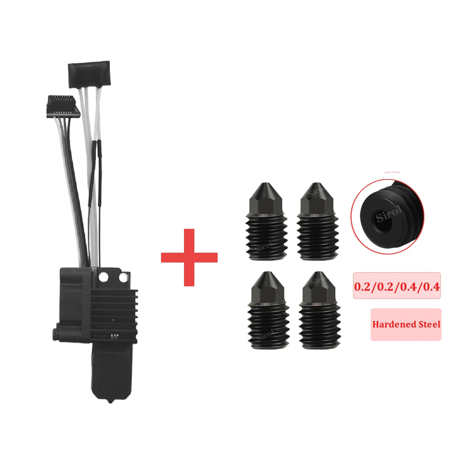 Komplette Hotend-Baugruppe Hotend für Bambu Lab X1 X1C P1P P1S mit Lüfter Upgrade 2.0 mit Düse Complete Bamboo Lab X1 Carbon
