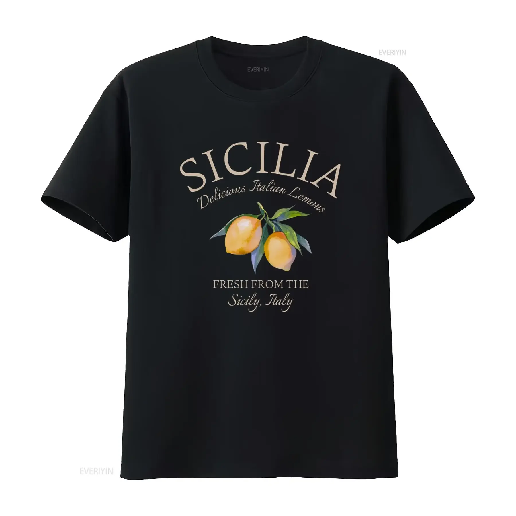 Sicily Italian Lemons T shirt Italy Sicilia Clothes Fresh from vintage Washed Breathable graphic Soft Slightly Stylish Casual