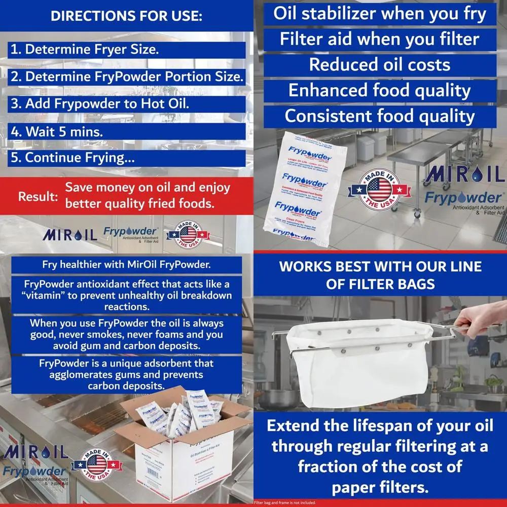 

Стабилизатор масла для смаженого порошка, 3 галлона, очищает масло для жарки, продлевает срок жира, уменьшает углеродное здание