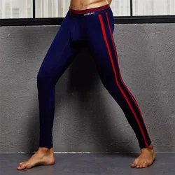 Thermal Underwear Mens Long Johns Striped Mens Leggings Hombre Warm Long Underpants Male Sport Thermal Pants Ropa Termica Hombre