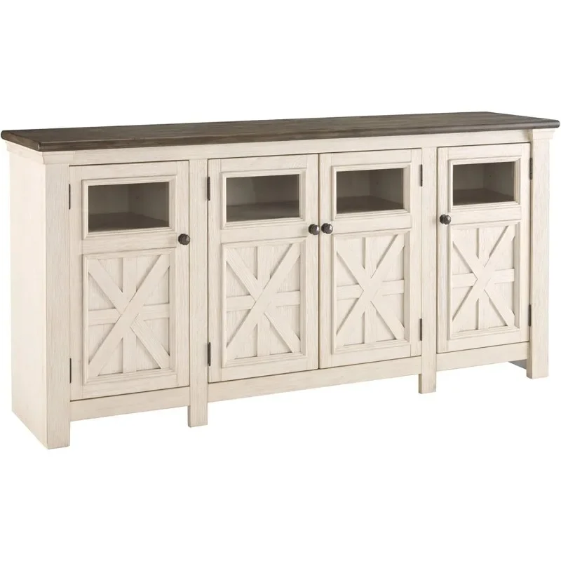 Signature Design by Ashley Bolanburg Two Tone Farmhouse TV Stand, Fits TVs up to 72