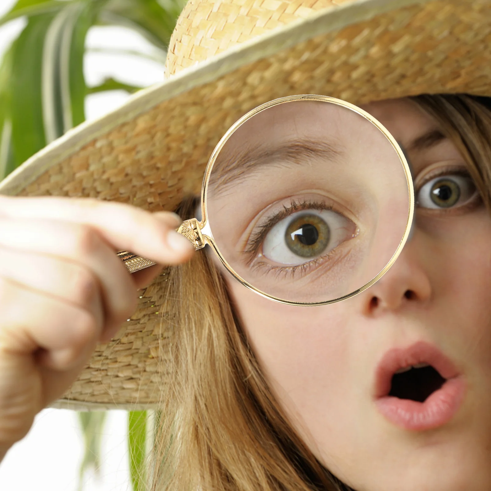 

Childrens Magnifier Kids Handheld Magnifying Glass Sturdy Practical for School Experiments Camping Travel Exploration