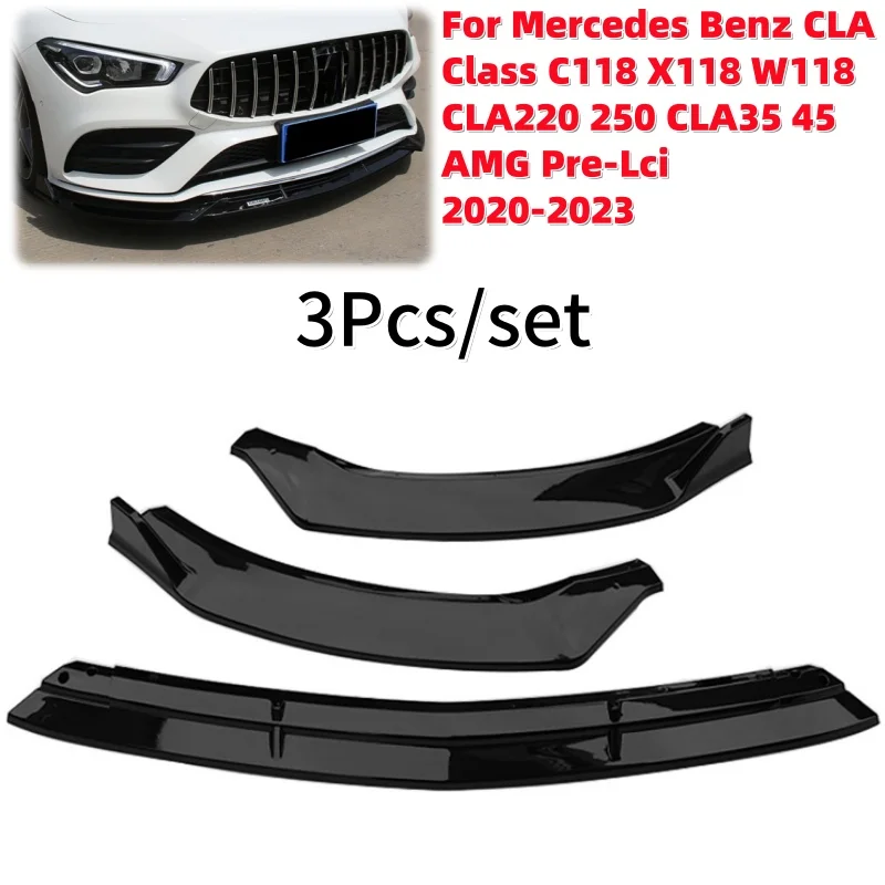 

For BMW 2 Series F44 225i M235i M240i Gran Coupe M Sport 2020-2024 Car Front Bumper Lip Diffuser Spoiler Car Front Guard