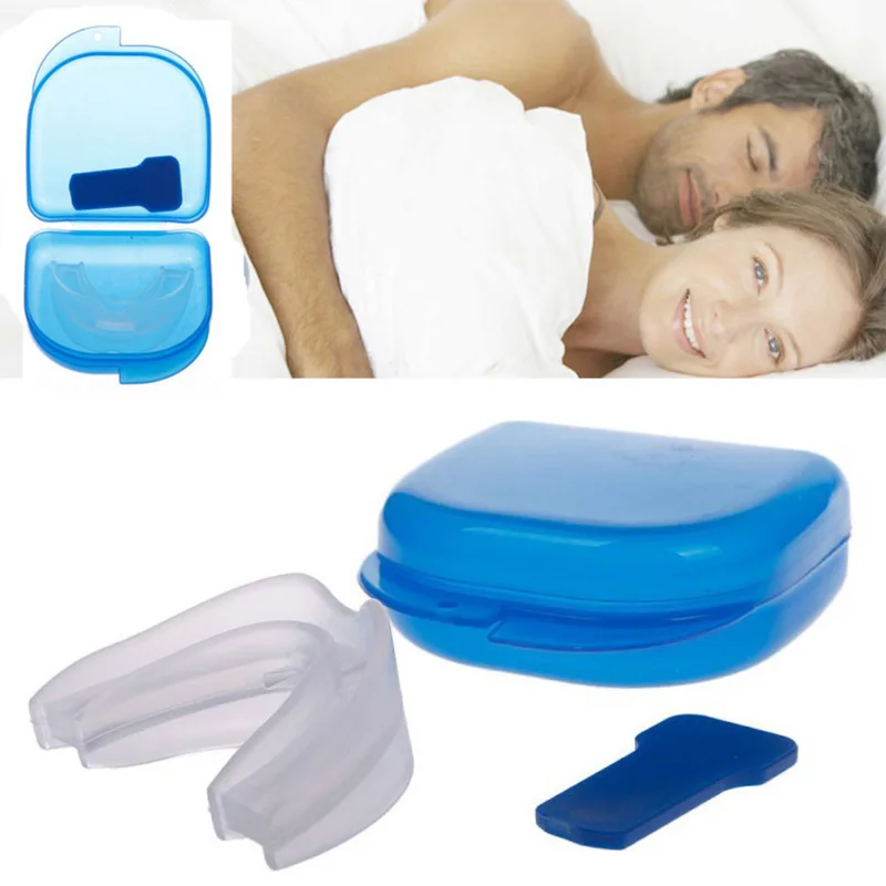 Silicone Night Anti Snore Mouth Guard Tray Stop Snoring Teeth Clenching Grinding Dental Bite Health Sleep Aid Whitening Tool