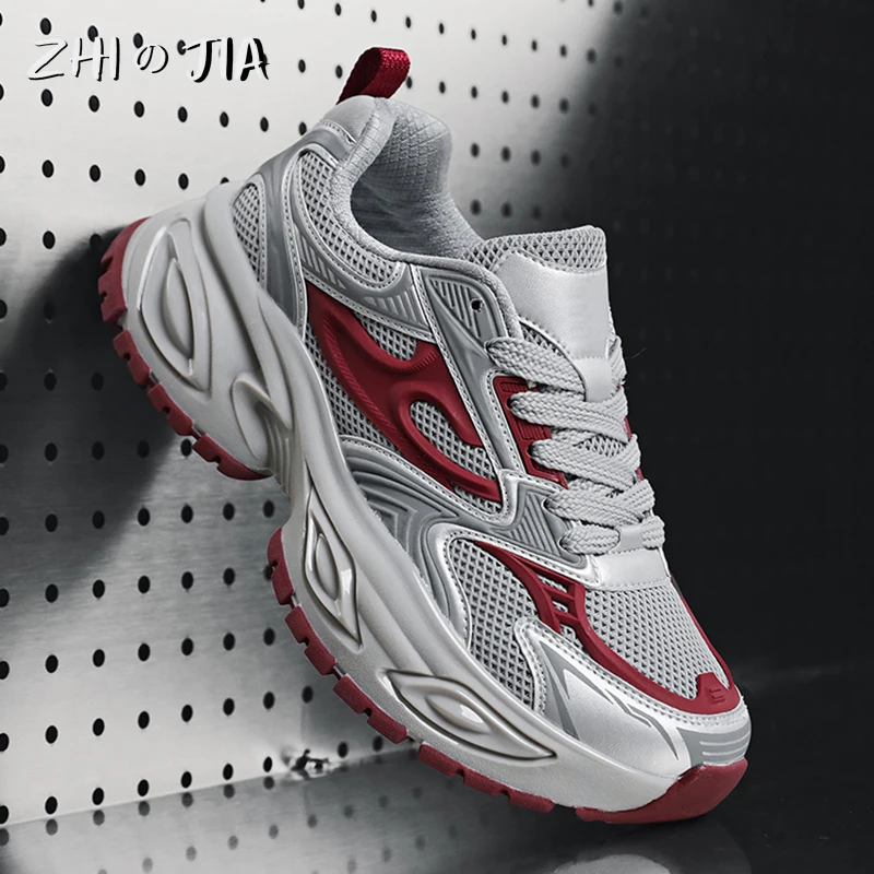 

Men's Thick soled Trendy Sneakers Spring Summer Mesh Breathable Sneakers Outdoor Running and Fitness Shoes 39-45