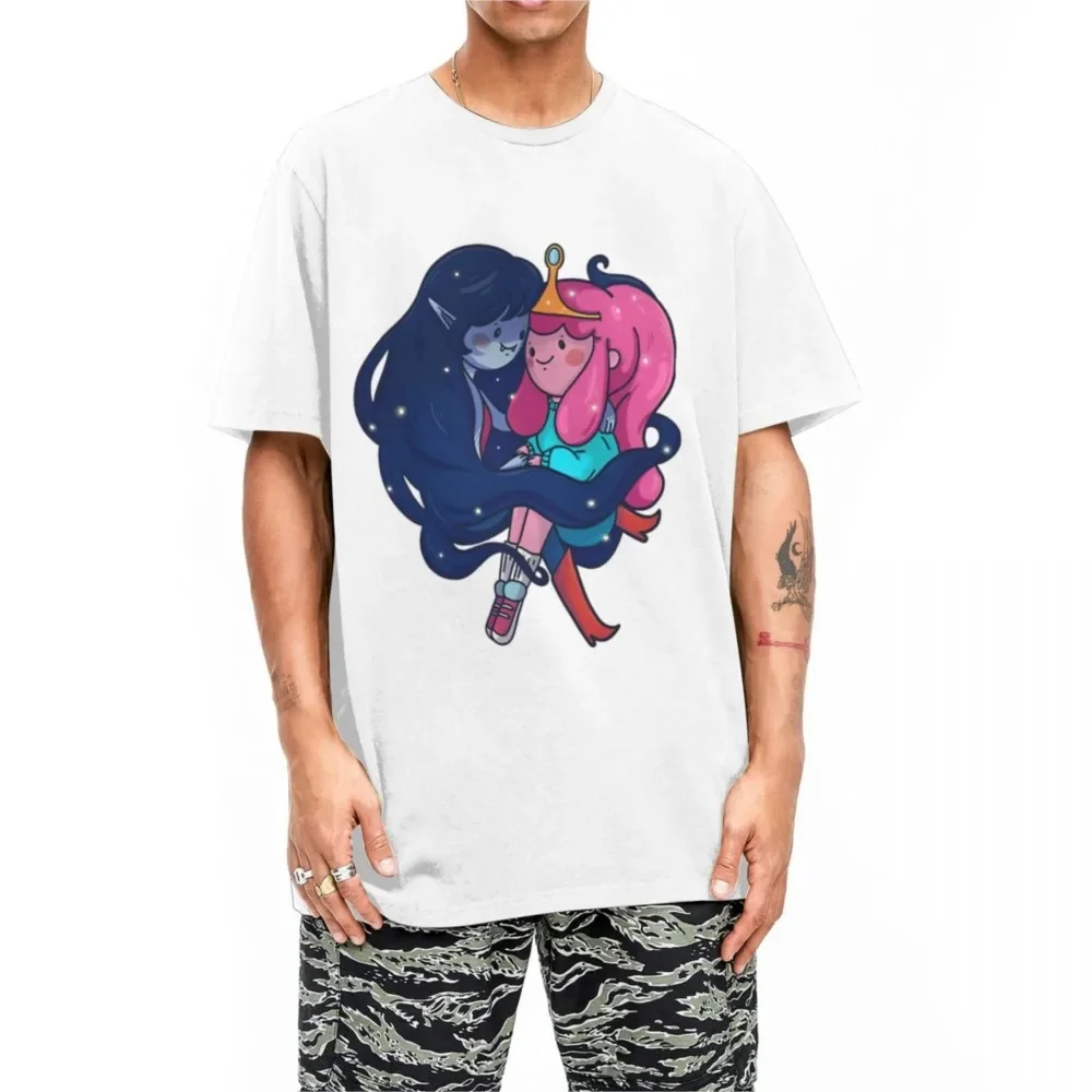 Men's Marceline X Princess T Shirts 100 Cotton Tees Beach Fun Short-Sleeved T Shirt O-Neck Harajuku Tshirt Plus Size 5XL 6XL