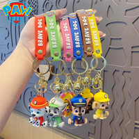 Anime Paw Patrol Keychain Action Figures Chase Skye Rocky Marshall Bag Pendant Cute Pvc Doll Car Key Chain Children Toys Gifts