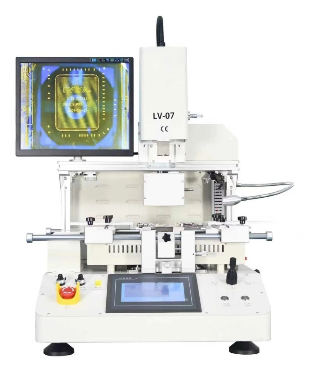 BGA Rework Station LV-07 3 Zones Hot Air Touch Screen Solder Machine 4800W Soldering Tools Optical Alignment System